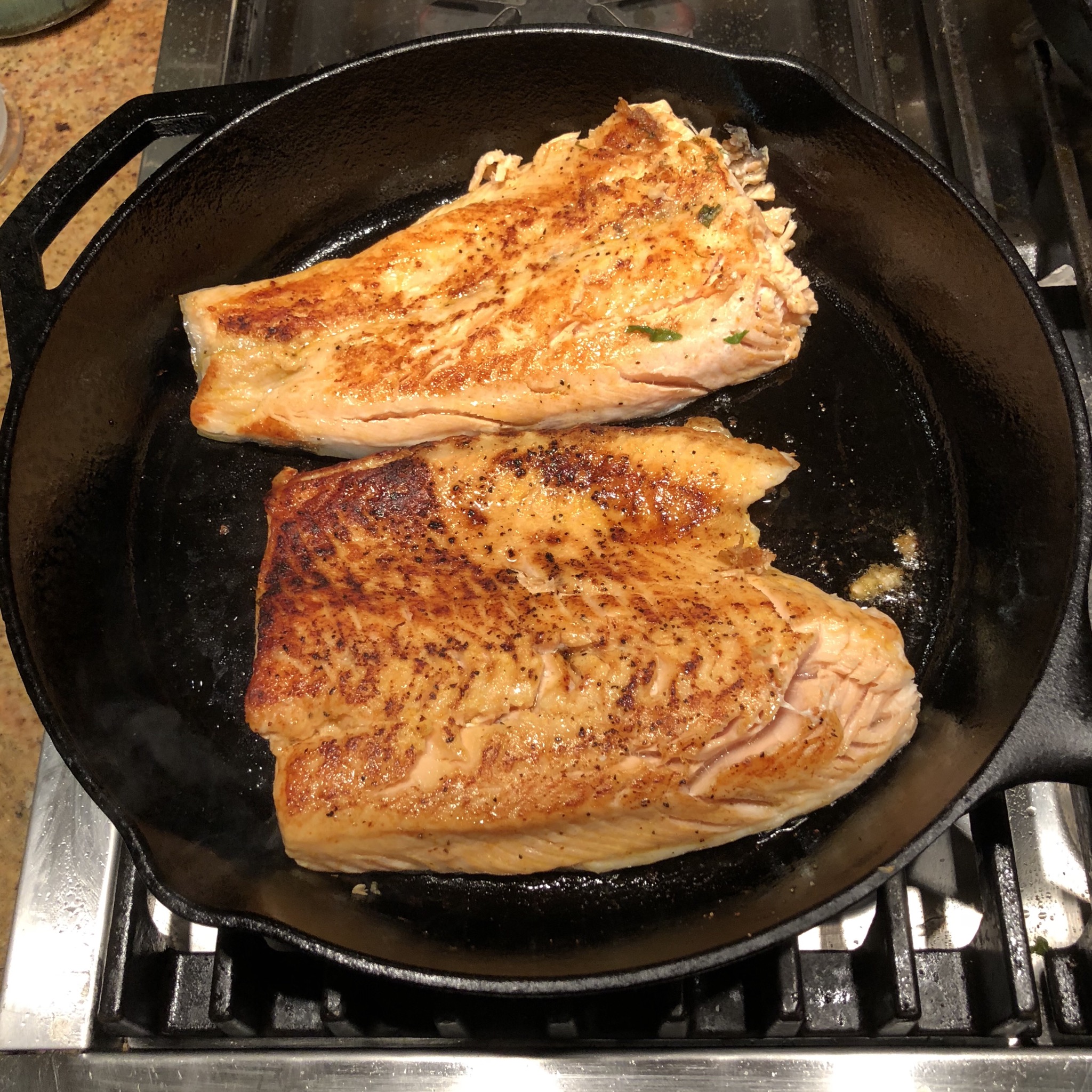 Cast Iron Skillet Salmon - Eats by April